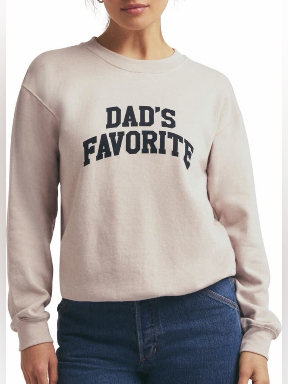 Favorite Daughter Crewneck Sweatshirt in Cream Size Small